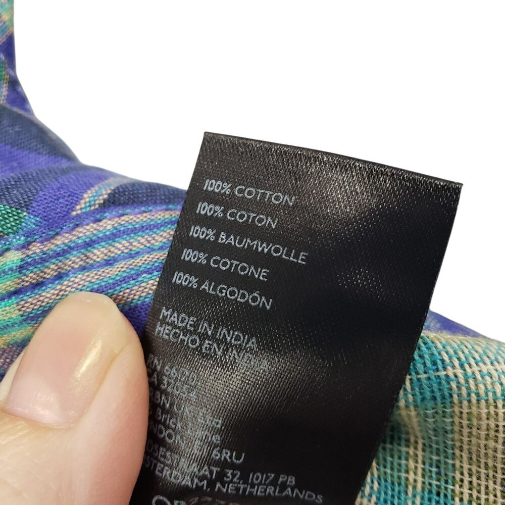 NEW Free People Ruth Long Button Front Shirt Dress Duster Jacket Purple Green - Picture 13 of 15